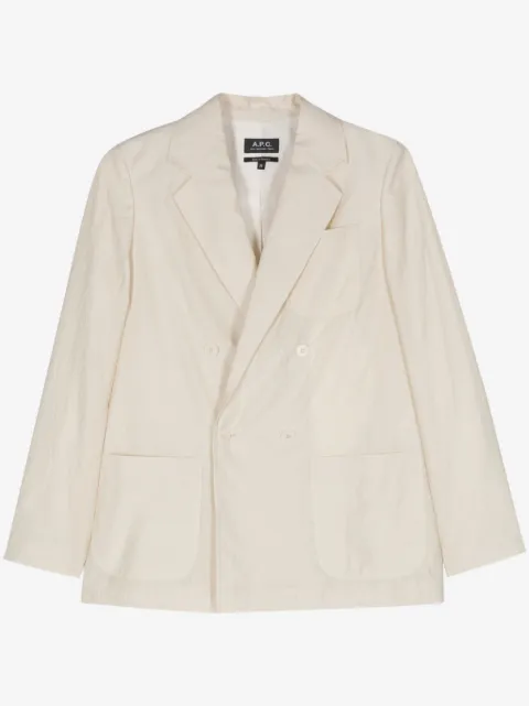 A.P.C. double-breasted crepe blazer