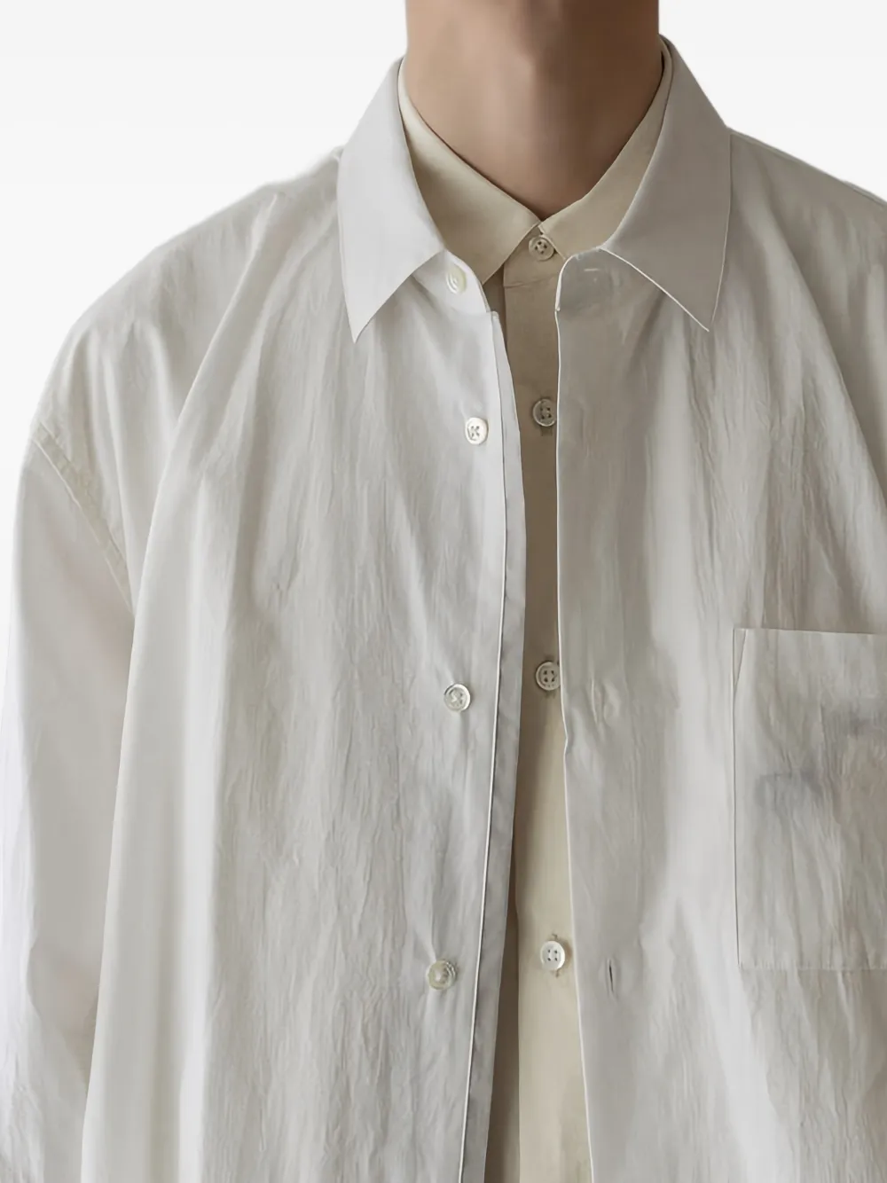 Stein Chest-pocket Buttoned Shirt In White