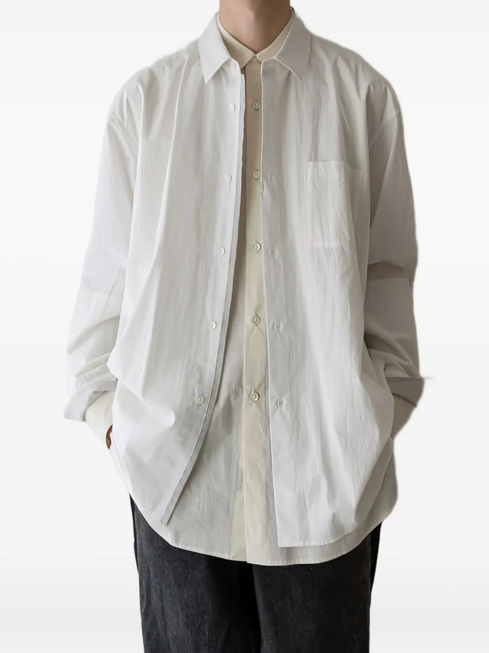  Stein Chest-pocket Buttoned Shirt - White 