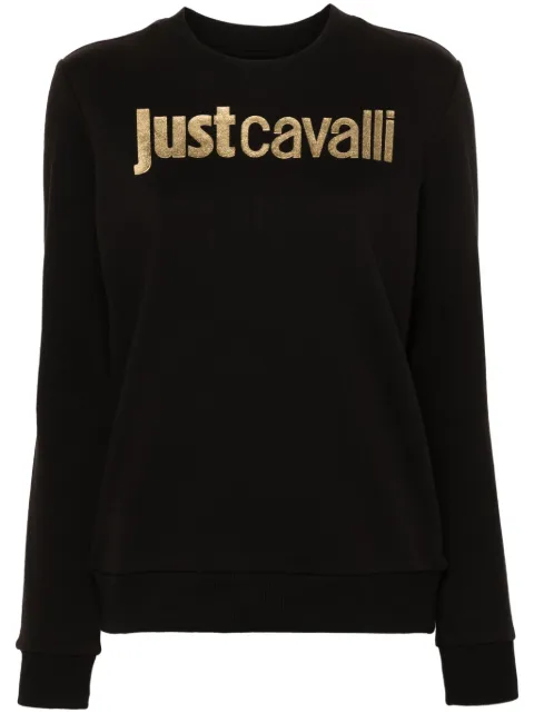 Just Cavalli logo-print cotton sweatshirt