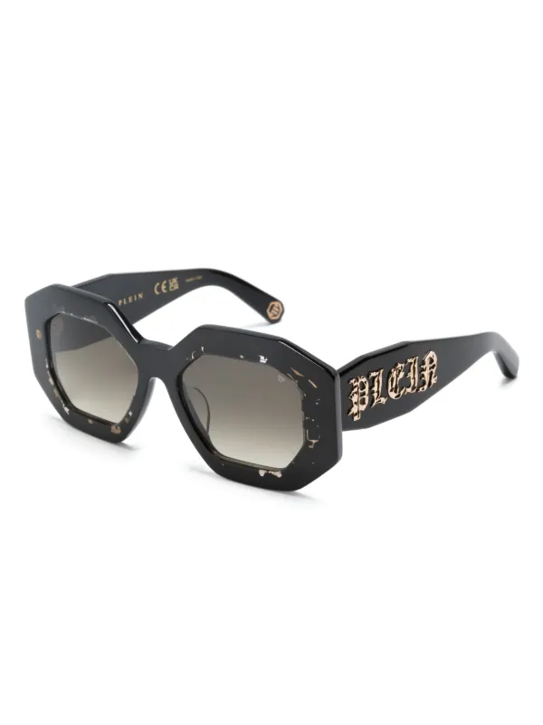 Philipp Plein Eyewear geometric-frame Sunglasses | Black  display picture 3