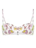 Tory Burch graphic-print bikini top - Neutrals