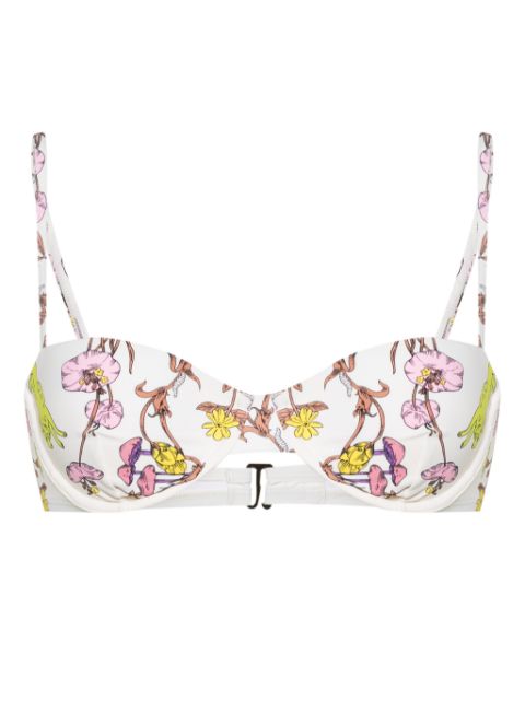 Tory Burch graphic-print bikini top