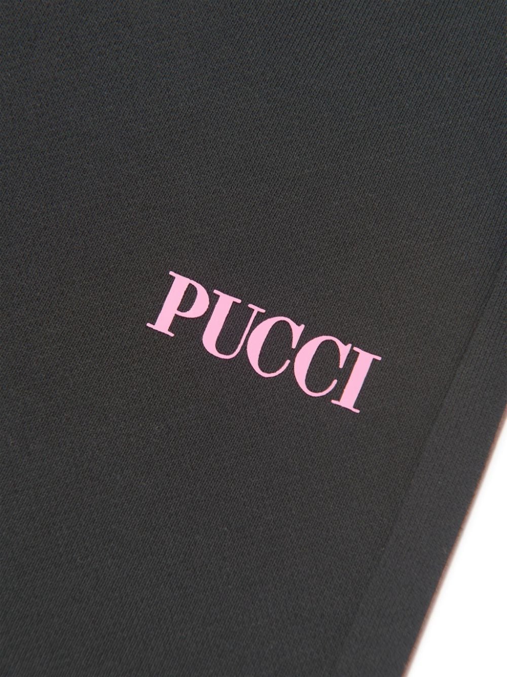 Shop Pucci Junior Logo-print Track Pants In Black