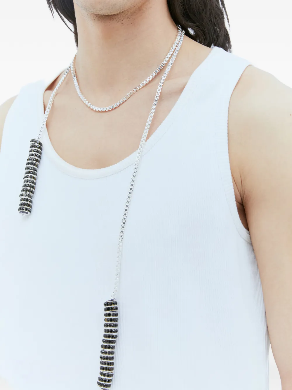 Pearl Octopuss. Y Collana Dracula con perline - Nero