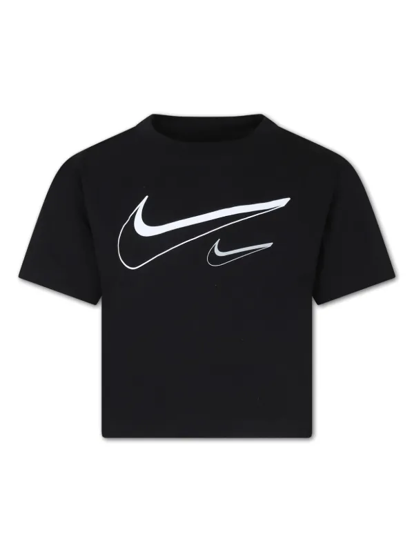 Nike Kids logo print T shirt Black FARFETCH NZ