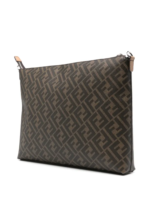 FENDI Zucca monogram Pattern Messenger Bag Brown FARFETCH IE