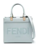 FENDI small Sunshine leather tote bag - Blue