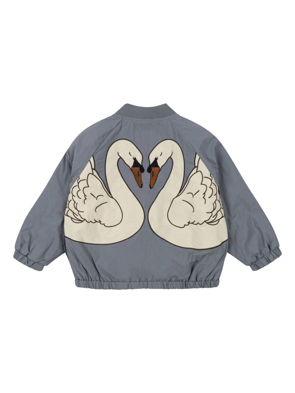 Shop Konges Sløjd Juno Swan-print Bobmer Jacket In Grey