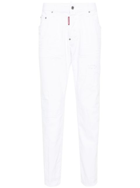 DSQUARED2 White Bull Skater mid-rise slim-fit jeans Men