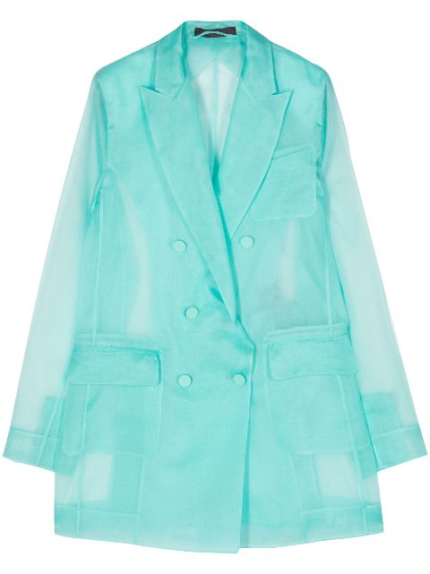 Max Mara Negrar organza double-breasted blazer Women