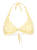 Fisico leopard-print bikini top - Yellow