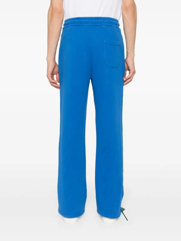 Off-White logo-embroidered Track Pants Blue FARFETCH TR