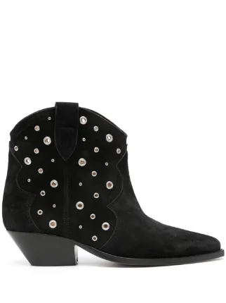 ISABEL MARANT Dewina 40mm Suede Boots Black FARFETCH