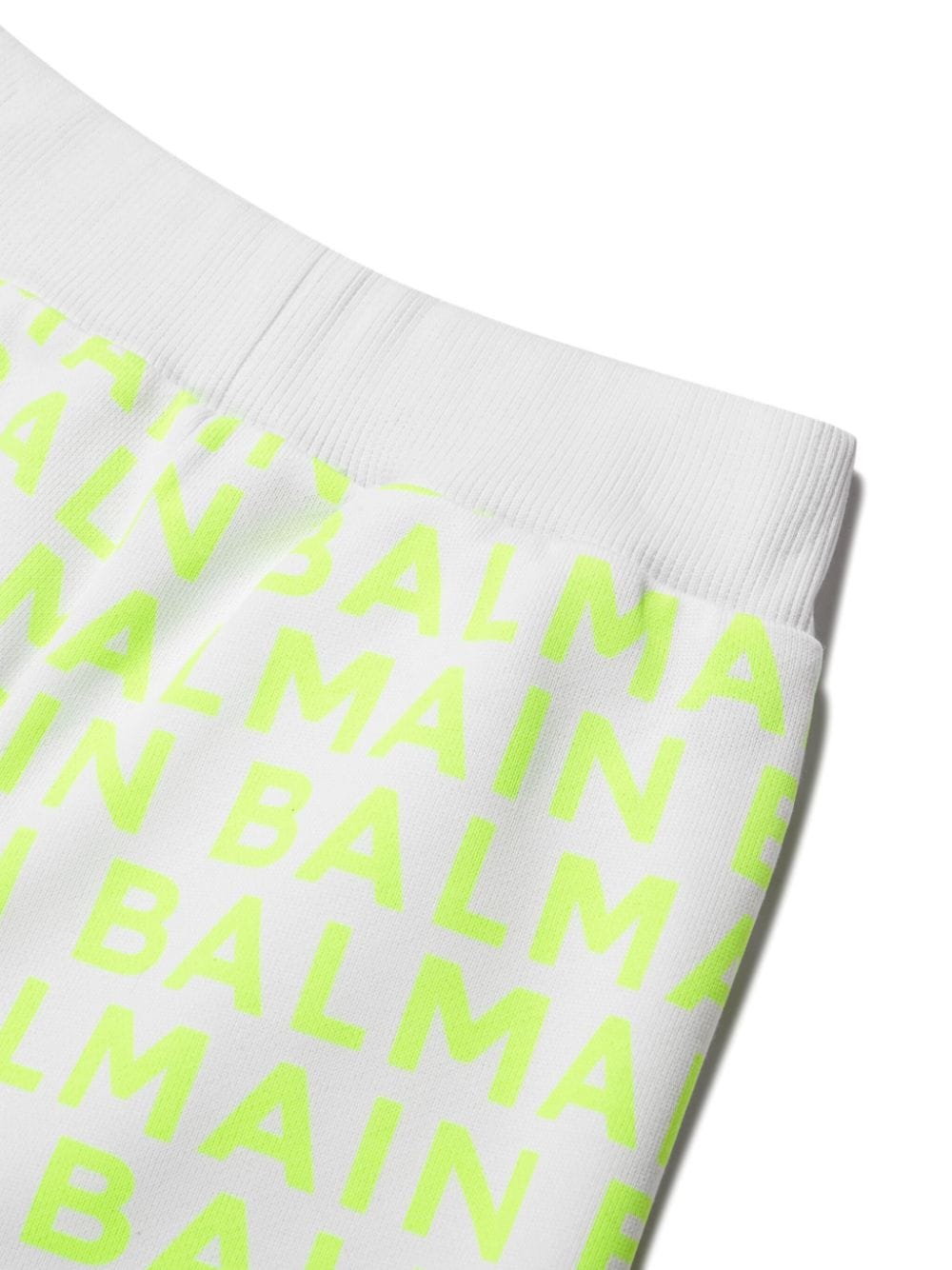 Balmain Kids Katoenen shorts met logoprint Wit