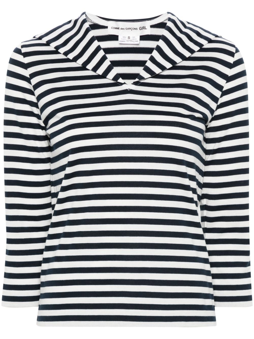 Image 1 of Comme Des Garçons Girl sailor-collar striped T-shirt