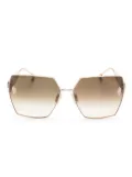 Philipp Plein Eyewear geometric-frame sunglasses - Gold