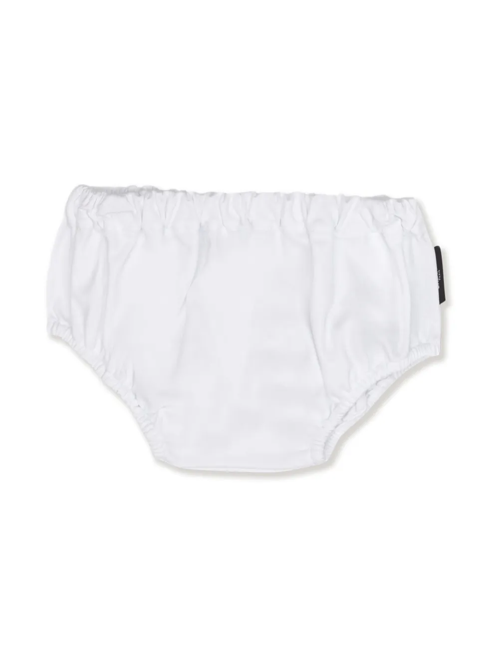 Balmain Kids Jurk met knoopdetail en logoband Wit
