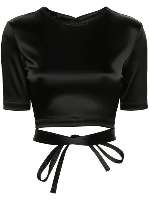 Patou open-back satin T-shirt