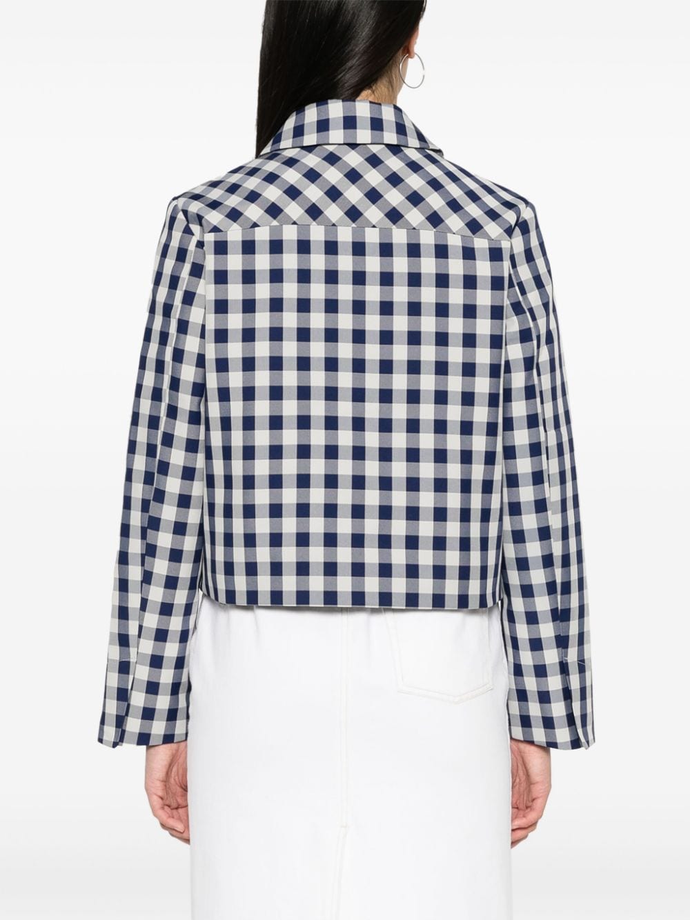 Baum Und Pferdgarten Shirtjack met gingham ruit Blauw