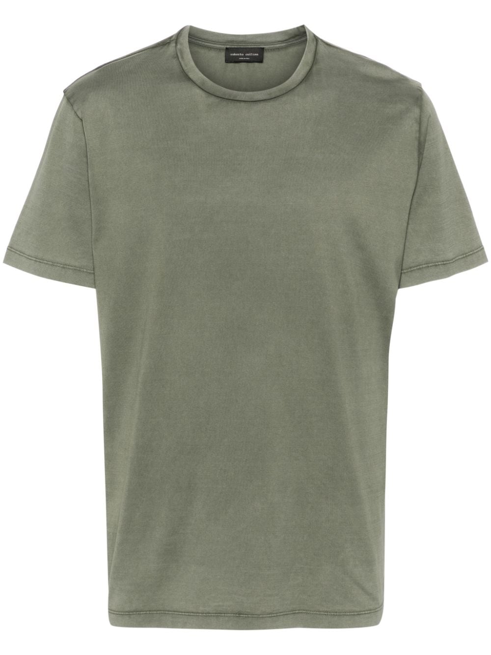 Roberto Collina Shortsleeved Cotton T-shirt In Green