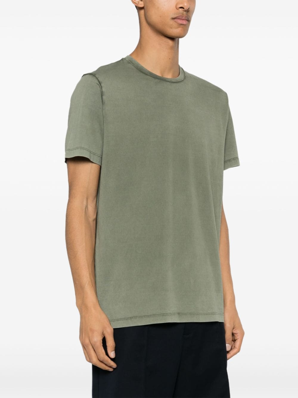 Shop Roberto Collina Shortsleeved Cotton T-shirt In Green