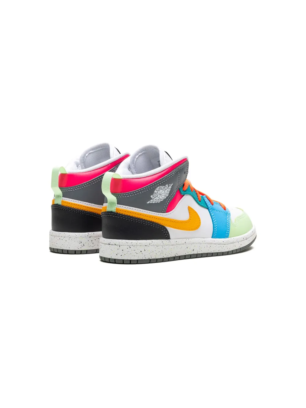 Jordan Air 1 Mid "multi Color" Sneakers In 白色