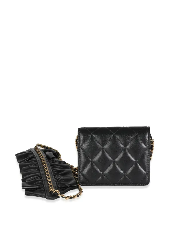 CHANEL Pre-Owned 2020 キルティング チェーンウォレット | ブラック