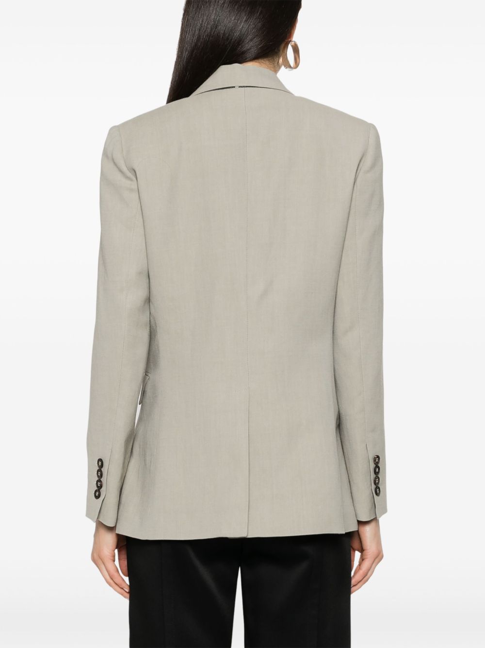 Shop Brunello Cucinelli Double-breasted Blazer In Green