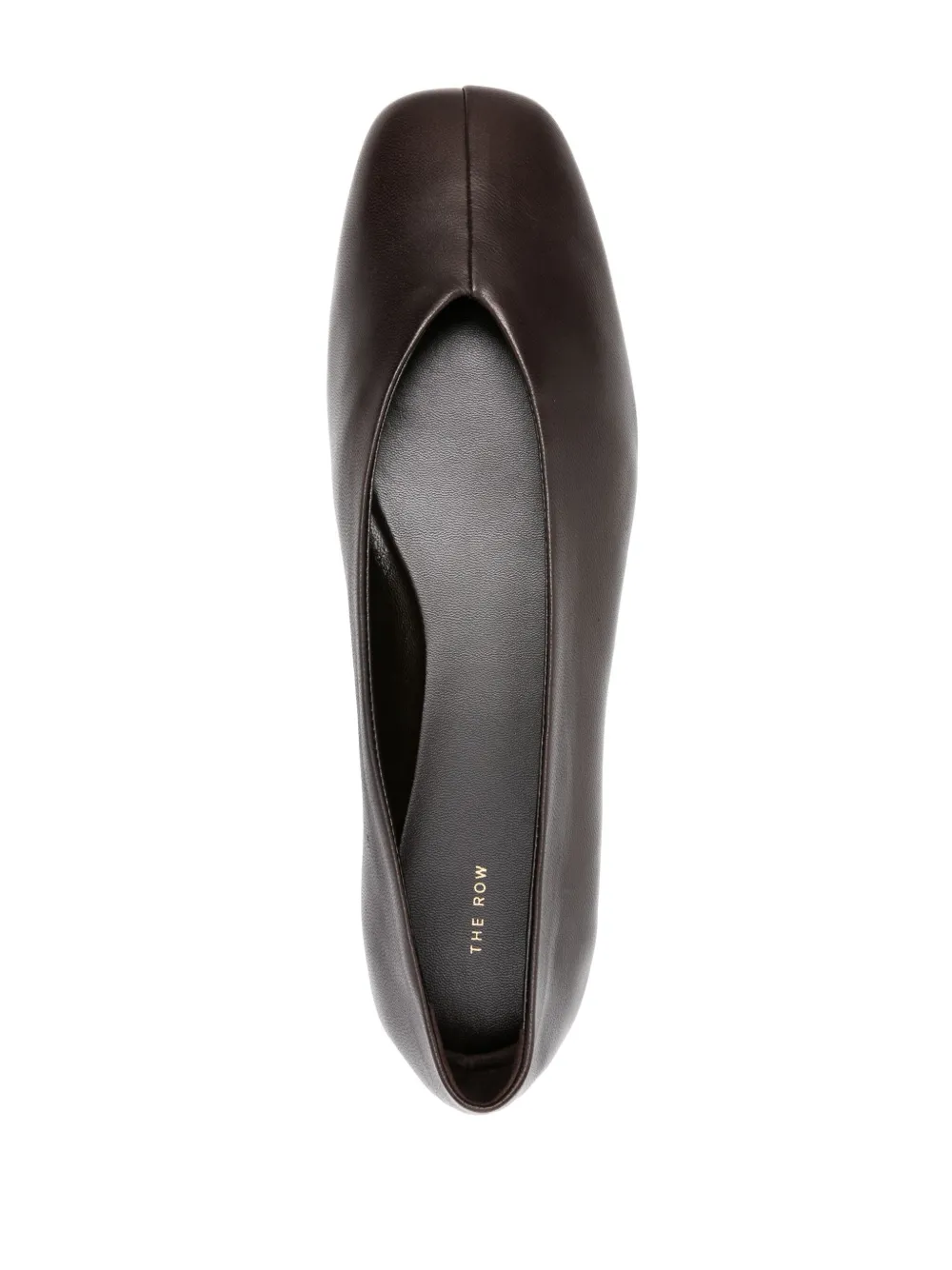 The Row Eva leather ballerina shoes Brown
