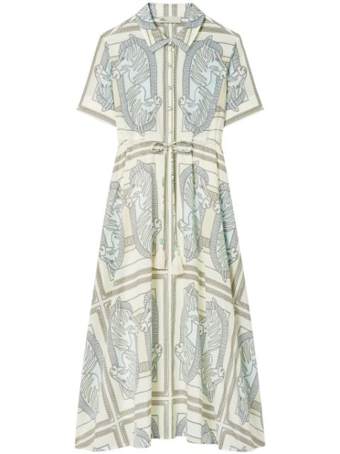 Tory Burch Print Cotton Shirt Dress Women