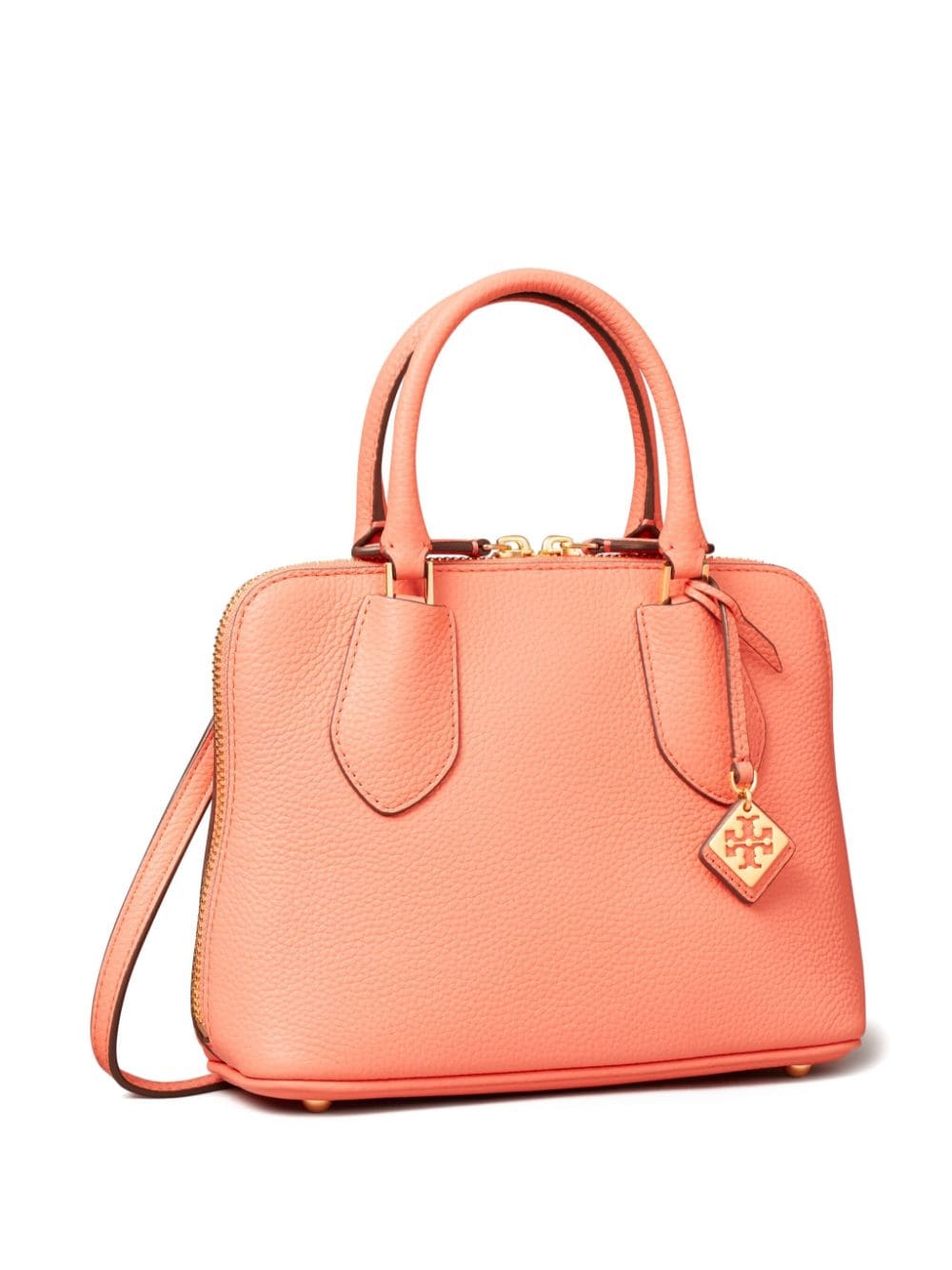 Shop Tory Burch Mini Swing Pebbled-texture Tote Bag In Pink