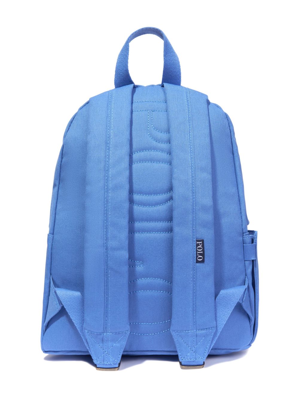 Shop Ralph Lauren Teddy-embroidered Cotton Backpack In Blue