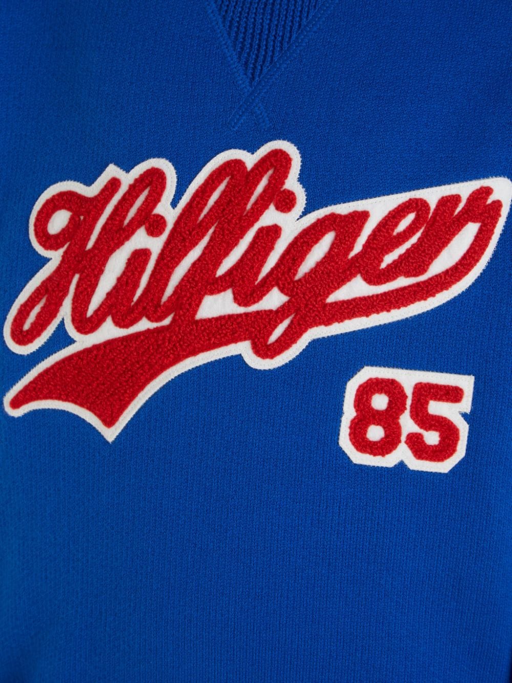 Shop Tommy Hilfiger Junior Script Terry-logo Jumper In Blue