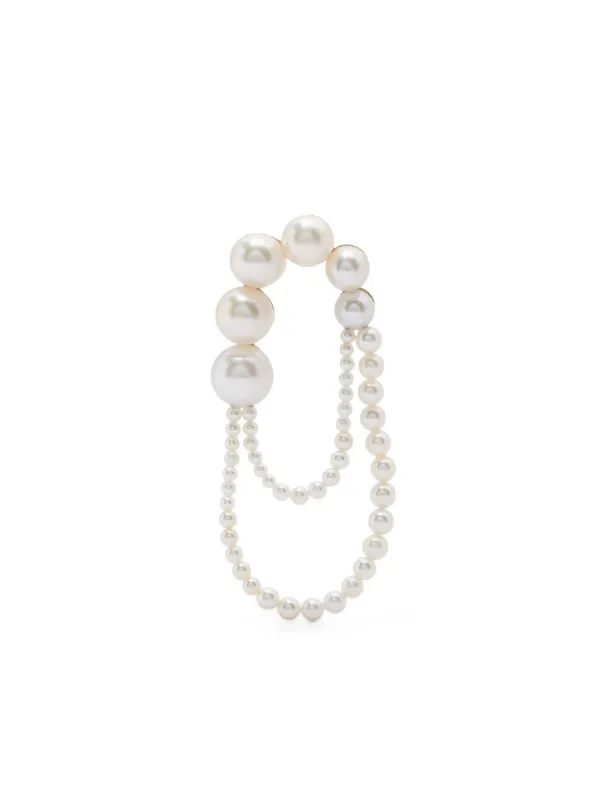 Sophie Bille Brahe 14kt Recycled Yellow Gold Embrassée De Perle Single Earring