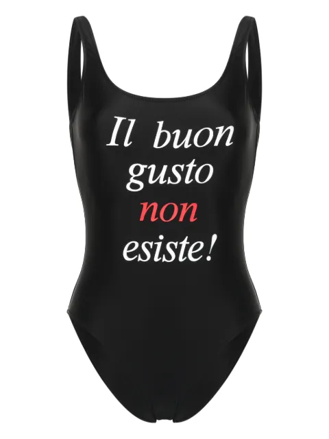 Moschino slogan-print swimsuit