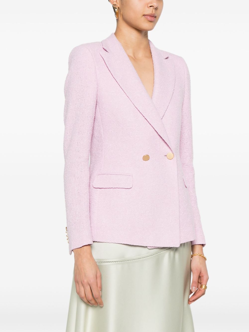 Shop Tagliatore J-albar Double-breasted Blazer In Pink