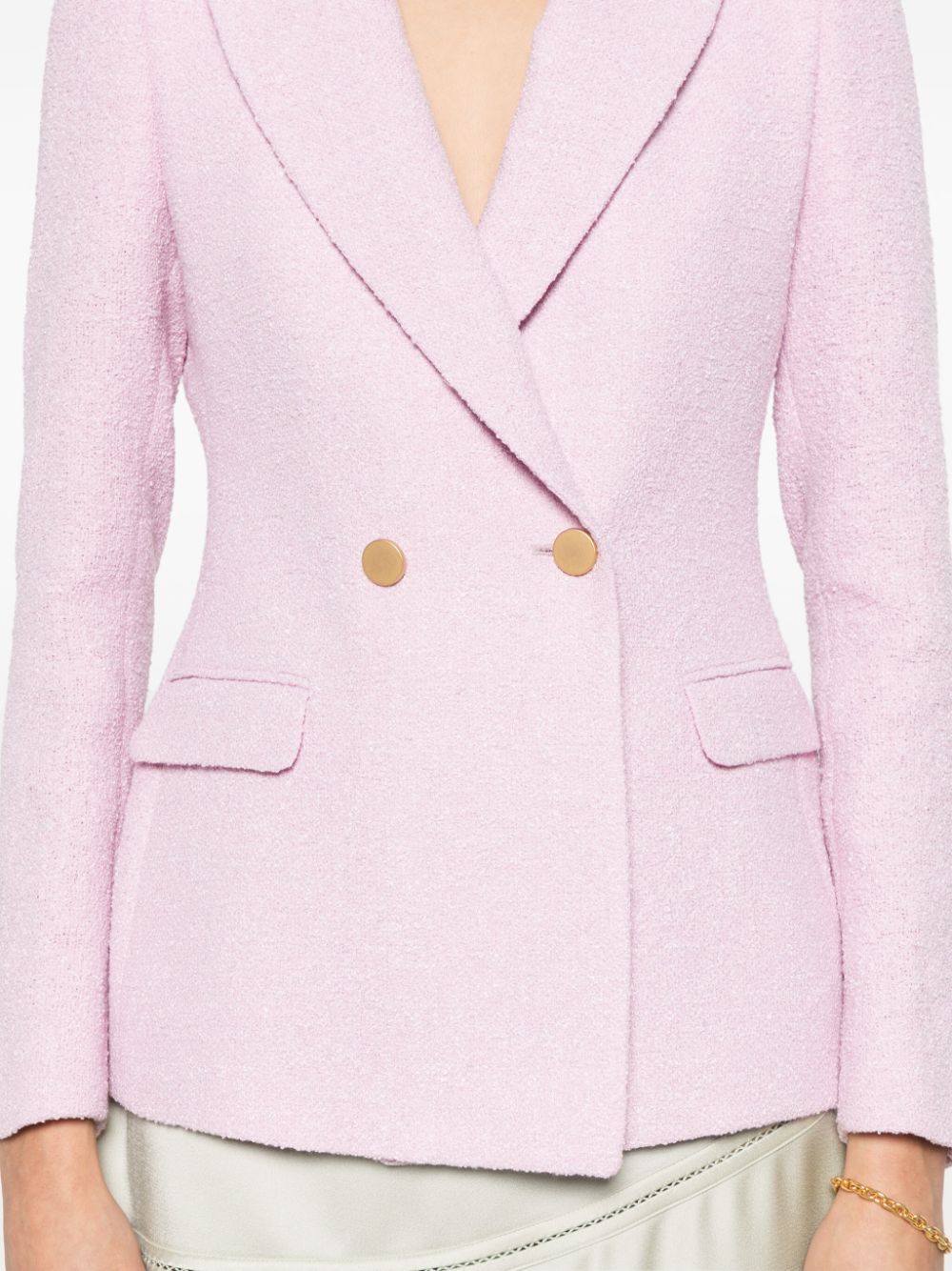 Shop Tagliatore J-albar Double-breasted Blazer In Pink