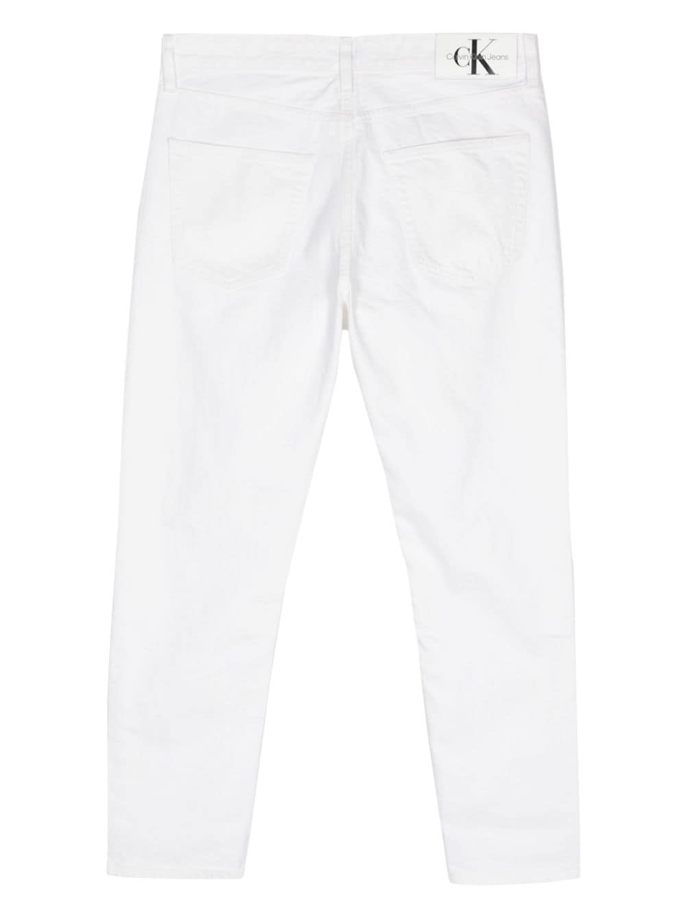 Calvin Klein tapered-leg cropped jeans - Wit
