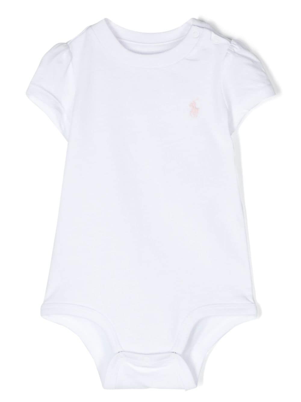 Ralph Lauren Babies' Polo Pony-embroidered Cotton Body In White