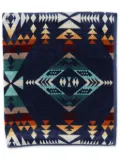 Pendleton geometric jacquard cotton towel - Blue