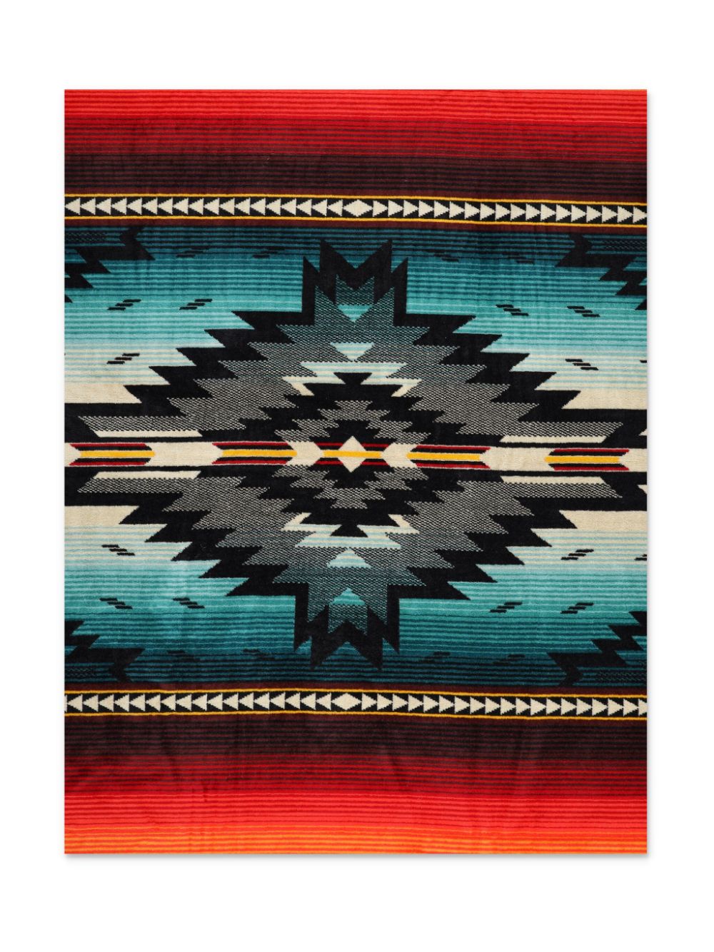 Shop Pendleton Geometric Jacquard Cotton Towel In Red