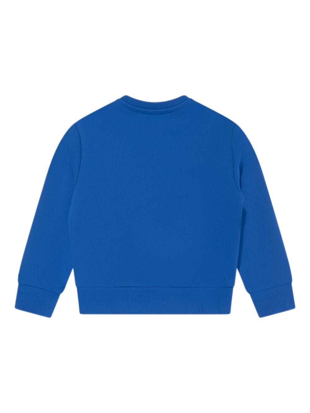 Shop Versace Logo-embroidered Cotton Sweatshirt In Blue