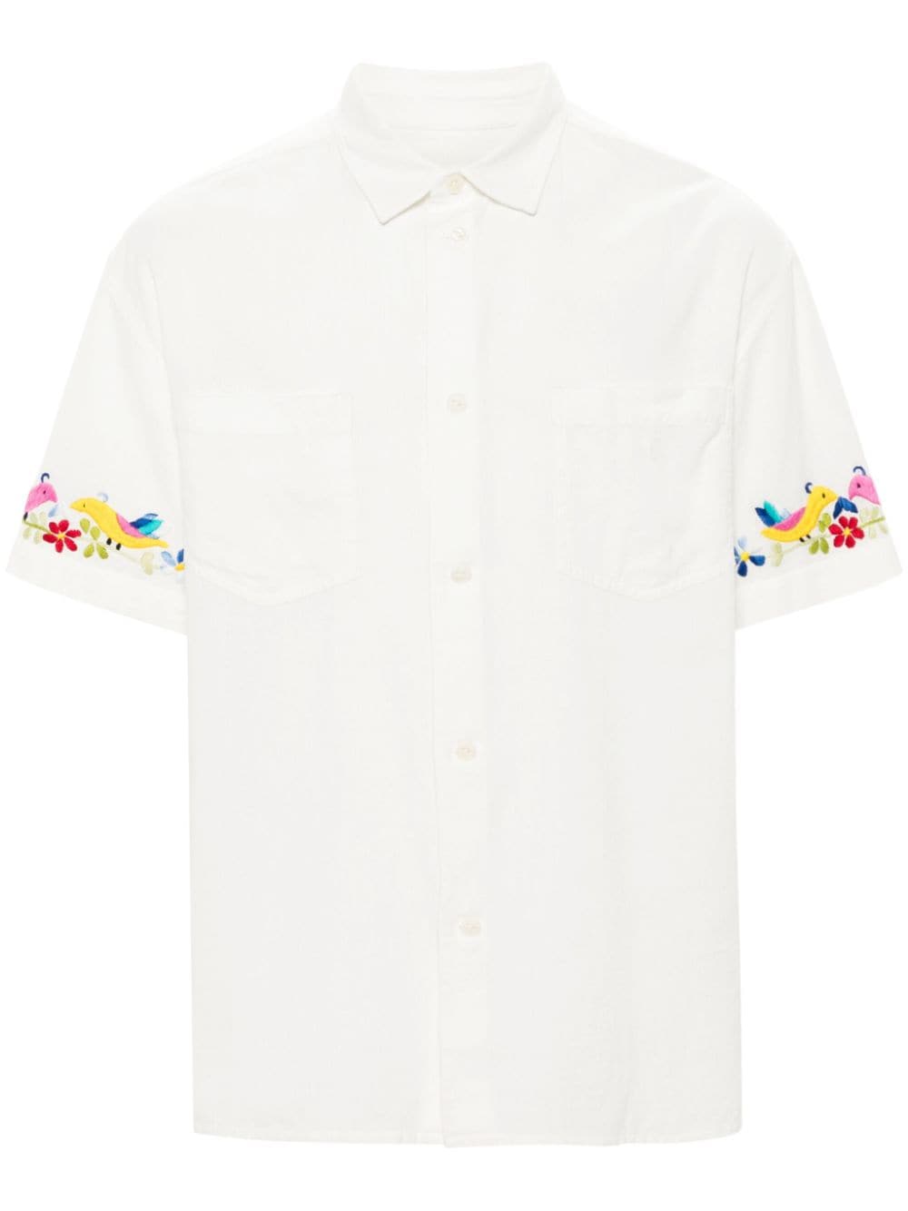 Ymc You Must Create Mitchum Short-sleeve Shirt In White