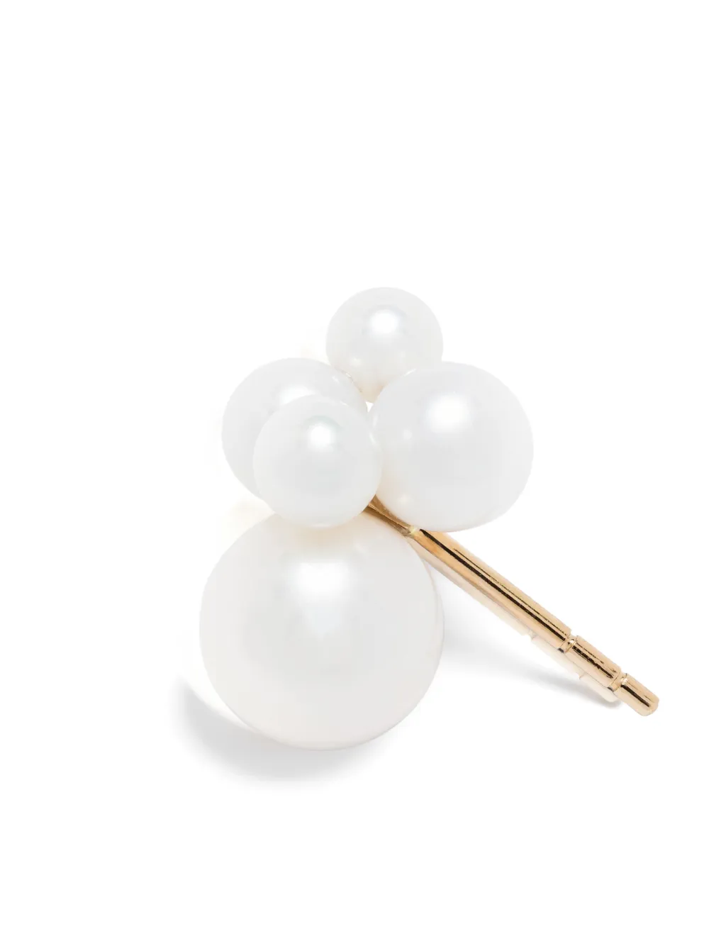 Shop Sophie Bille Brahe 14kt Yellow Gold Bise Freshwater Pearls Single Earring In Neutrals