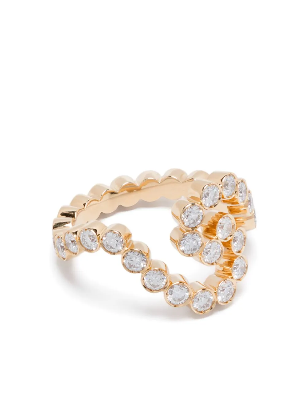 Sophie Bille Brahe 18k Recycled Yellow Gold Gaia Ensemble Diamond Ring In Gold