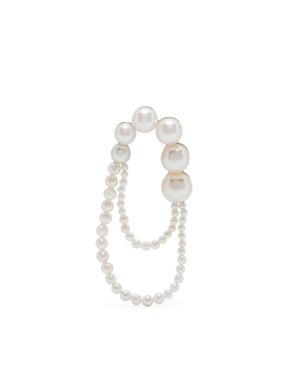 Sophie Bille Brahe 14kt recycled yellow gold Embrassée de Perle single earring