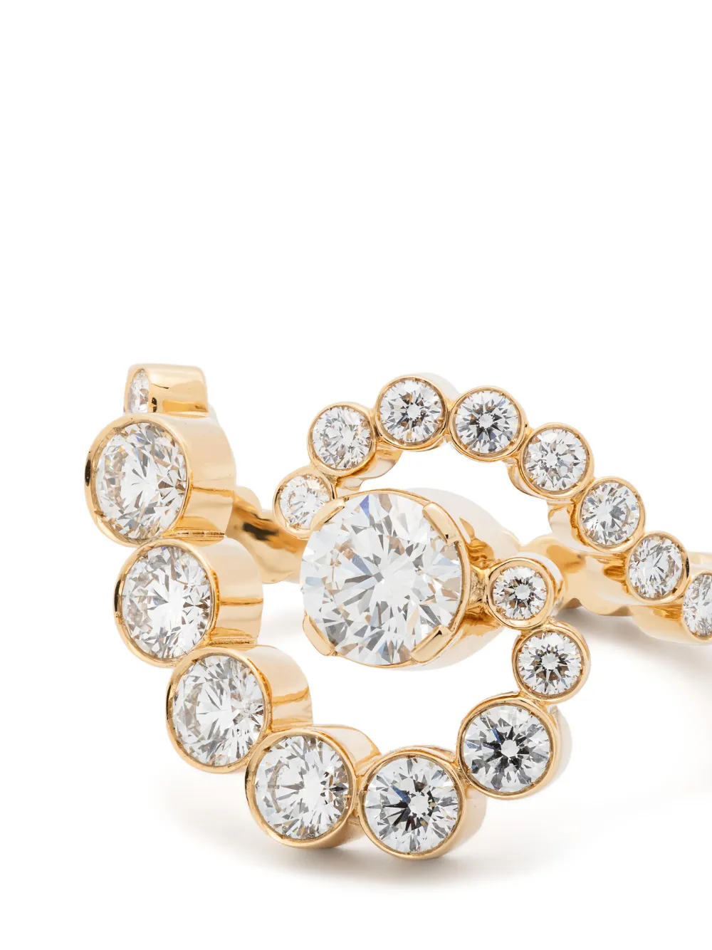 Sophie Bille Brahe Anello a fascia Gaia in oro giallo 18kt riciclato con diamanti | Alta gioielleria | Image 4
