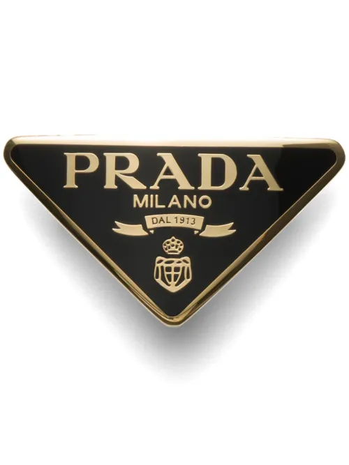 Barrette à plaque logo - Prada - Modalova