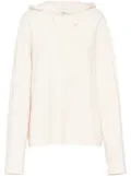 Prada logo-plaque hooded T-shirt - Neutrals